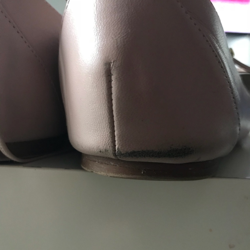 Halogen Owen lace up ballet flats blush leather - Picture 3 of 6